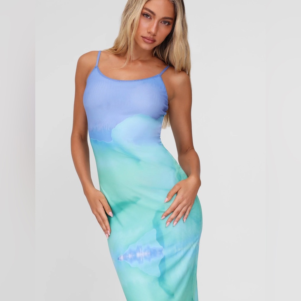 Tiger Mist Blue and Green Dress
